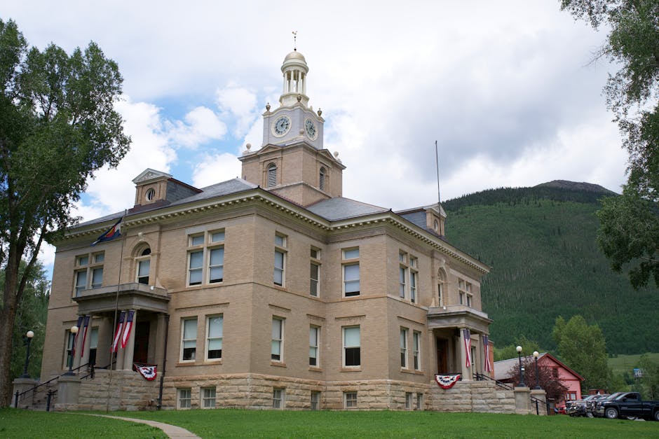 Classic architecture of a courthouse